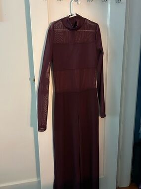 Maroon dance costume jumpsuit